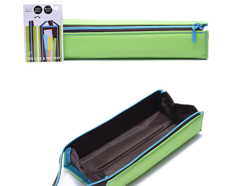 kokuyo 国誉 方形帆布笔袋 浅绿色 1个