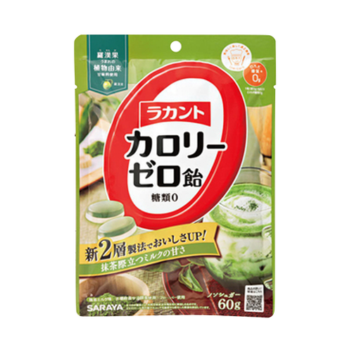 SARAYA 莎罗雅 罗汉果提取糖醇硬质糖果 抹茶牛奶味 60g