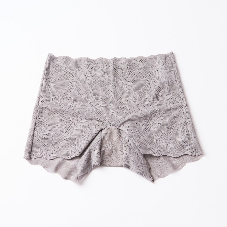granmauve 轻松舒适蕾丝平角内裤 日本制 灰色 m