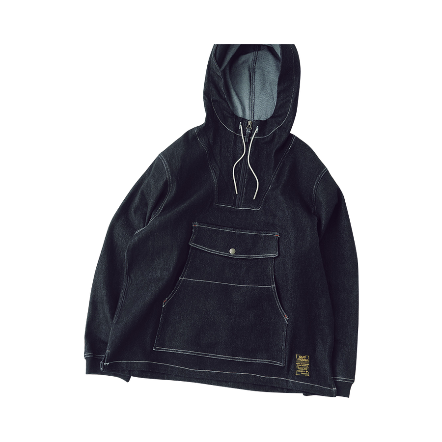 gym master 大容量收纳口袋防风套头卫衣 靛蓝色 l