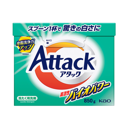 KAO 花王 Attack 洁霸去污净白高活性酵素洗衣粉 花香皂香型 850g