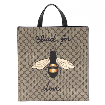 【古着】gucci 古驰 gg supreme系列印花双背挎包 棕色a(二手)