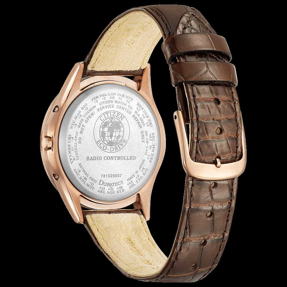 citizen 西铁城exceed系列 防磁防水皮革表带男士腕表