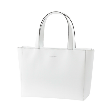 fujitaka 软牛皮通勤托特包 白色