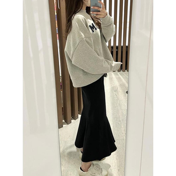 GRL 开衩美人鱼裙 灰褐色 M 品番:dk988(一件包邮)