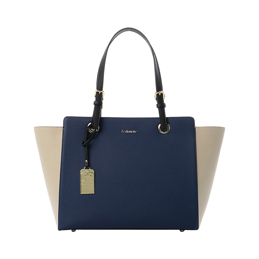 自营& chouette 双色托特包 海军蓝