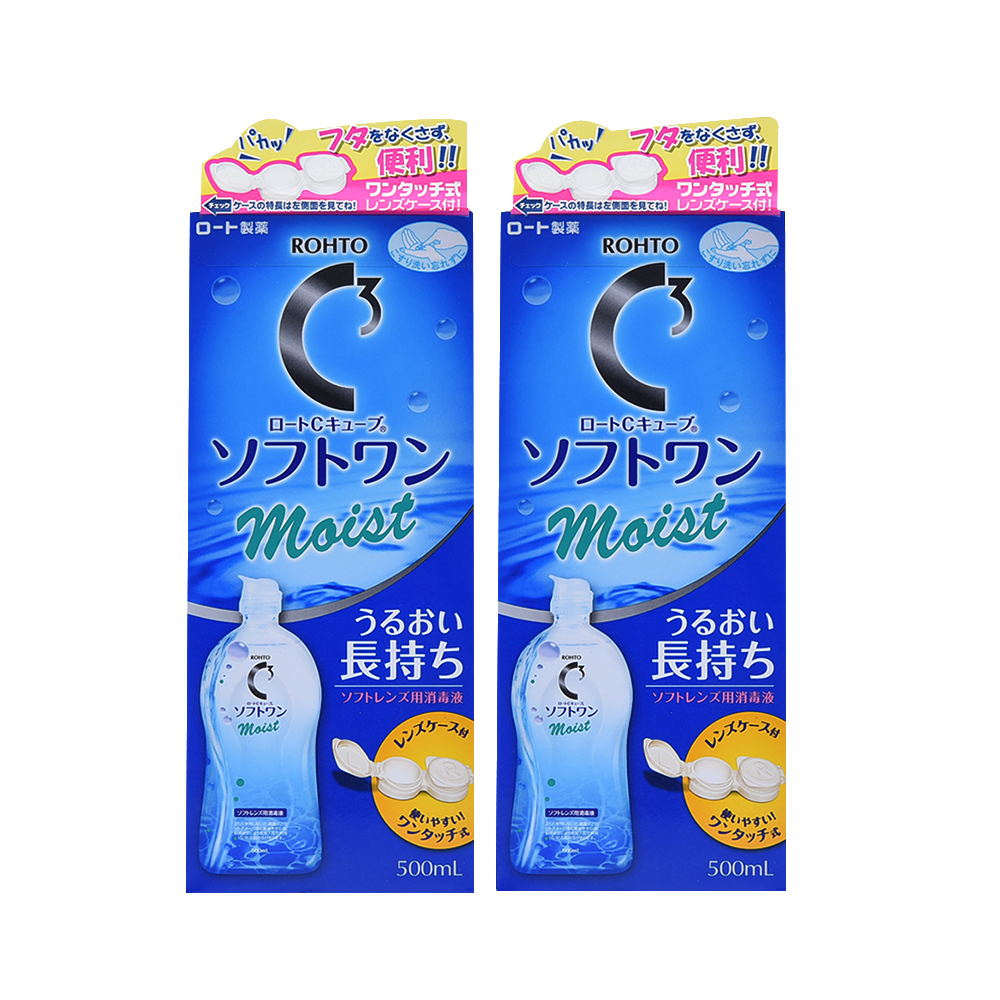 rohto 乐敦 c3隐形眼镜护理液 保湿款 500ml*2瓶
